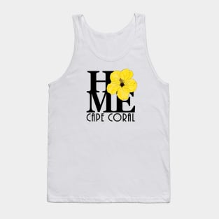 HOME Cape Coral Yellow Hibiscus Tank Top